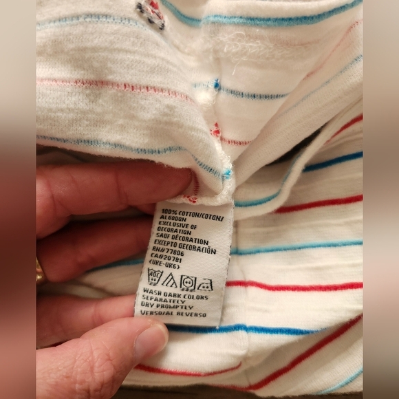 Tommy Hilfiger Red White And Blue Striped Halter Crop Top Shirt - Picture 5 of 5